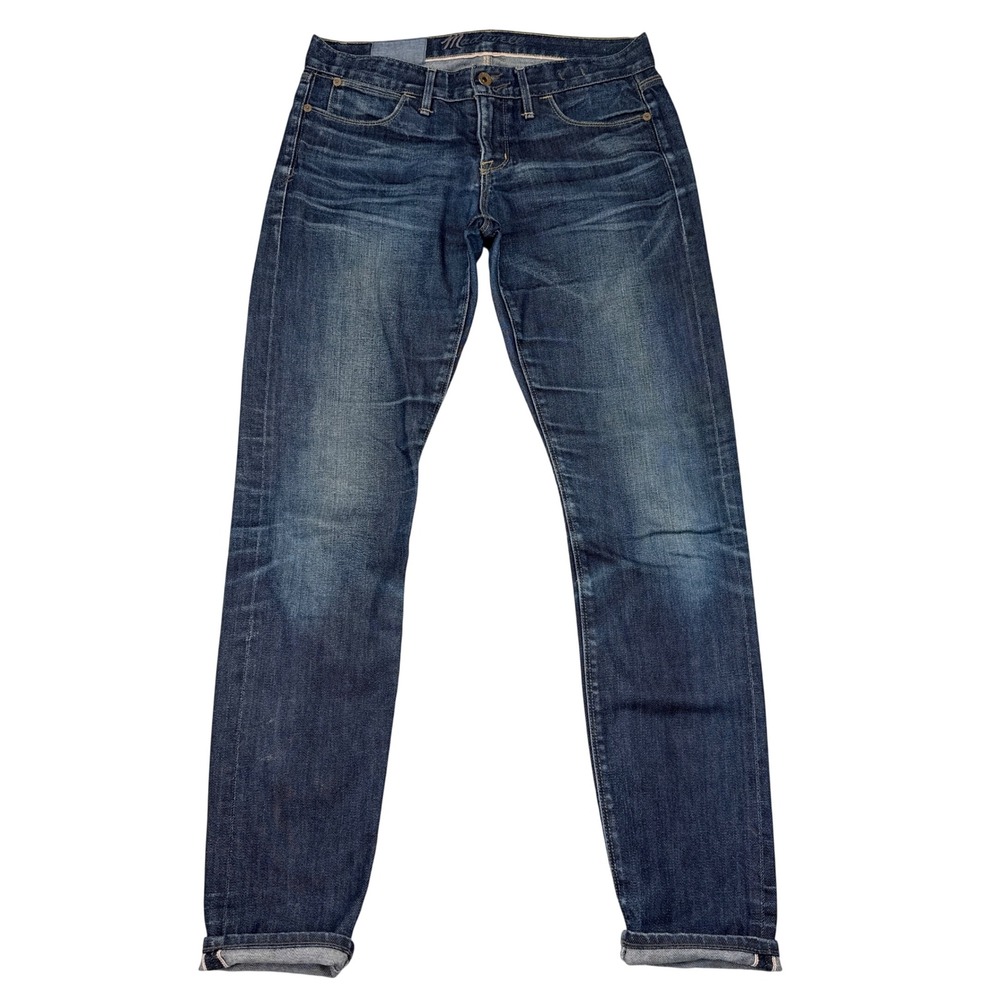Madewell Slim Selvedge Jeans Women's Size 29 x 34 Low Rise Dark Rise Denim